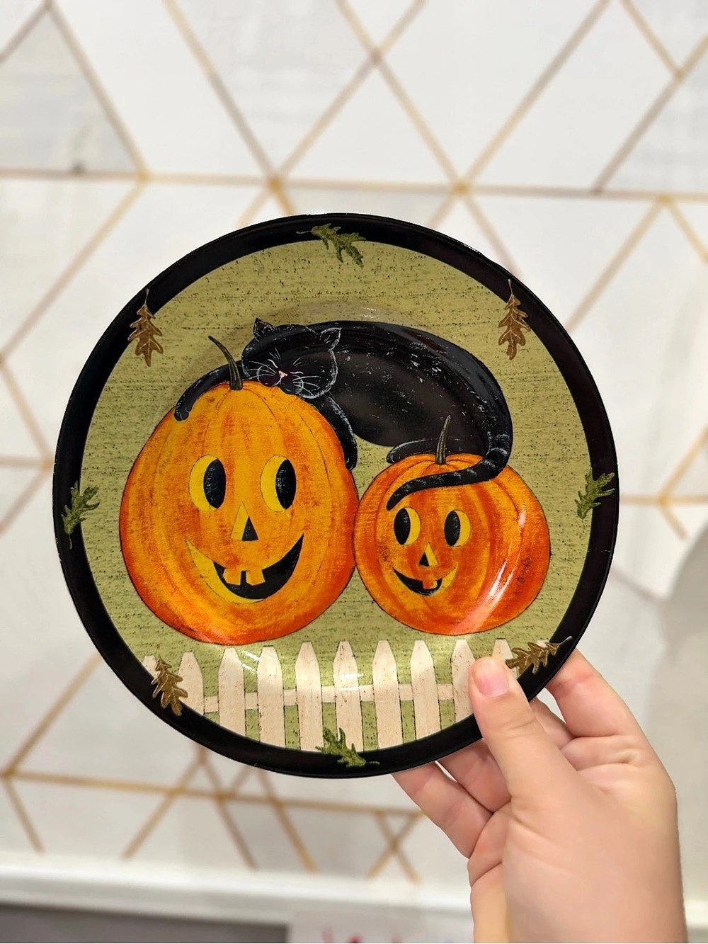 Warren Kimble Pumpkin Dreams Pumpkin Halloween Plate